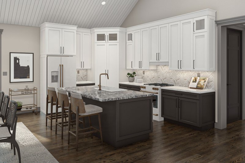 Architectural House Design - Interior - Kitchen for Barndominium House Plan #455-531 - 3 bed, 2 bath