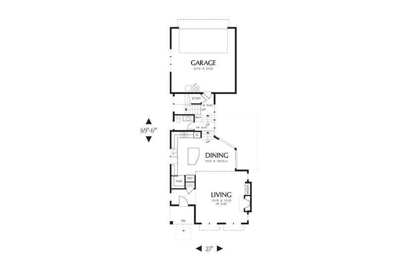 Home Plan - Floor Plan - Main Floor for Cottage House Plan #48-265 - 3 bed, 2.5 bath