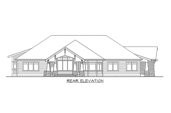 Exterior - Other Elevation 2 for Craftsman House Plan #132-205 - 3 bed, 3 bath