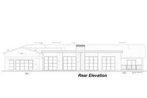 Exterior - Rear Elevation 1 for Modern House Plan #20-2567 - 3 bed, 4 bath