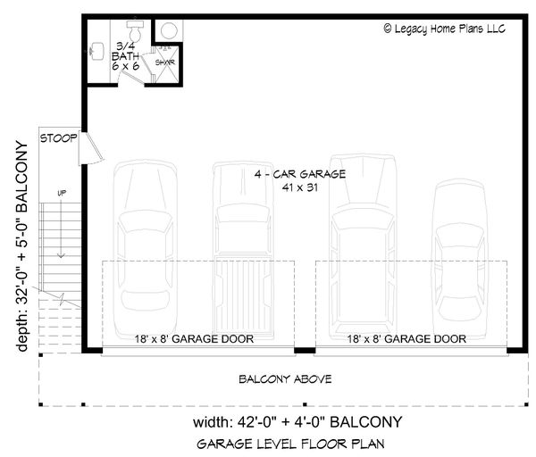 Home Plan - Contemporary Floor Plan - Lower Floor Plan #932-364