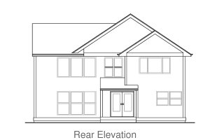 Exterior - Rear Elevation for Craftsman House Plan #53-526 - 4 bed, 2.5 bath