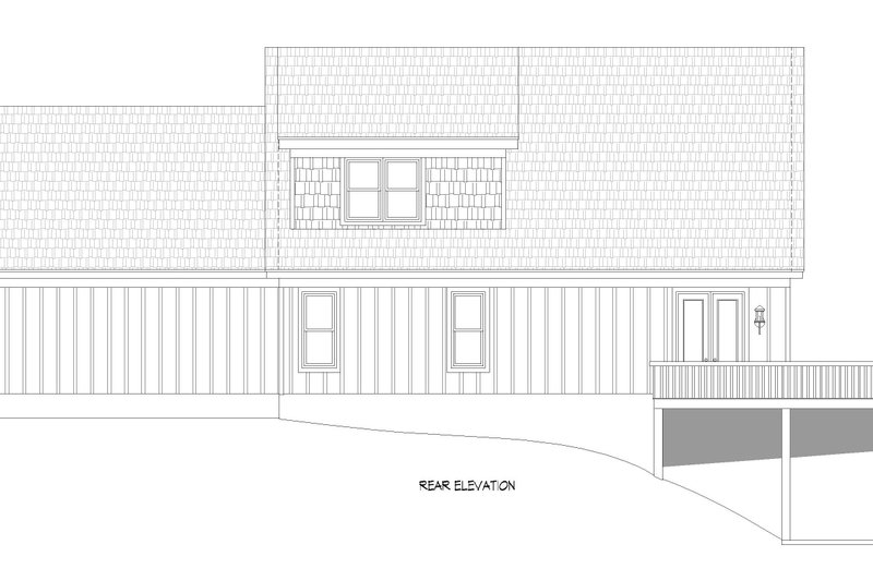 Dream House Plan - Exterior - Rear Elevation 3 for Country House Plan #932-619 - 4 bed, 3.5 bath