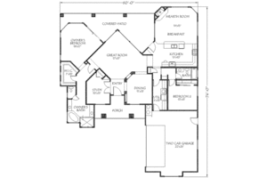Floor Plan - Main Floor House Plan #24-190 - 3 bed, 2 bath