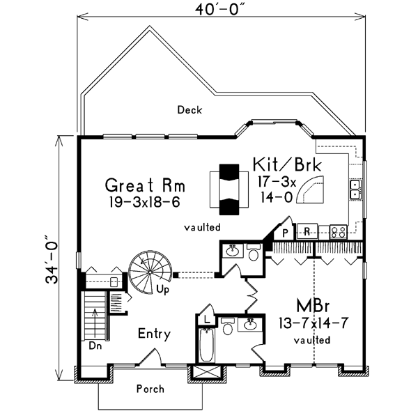Architectural House Design - Contemporary Floor Plan - Main Floor Plan #57-150