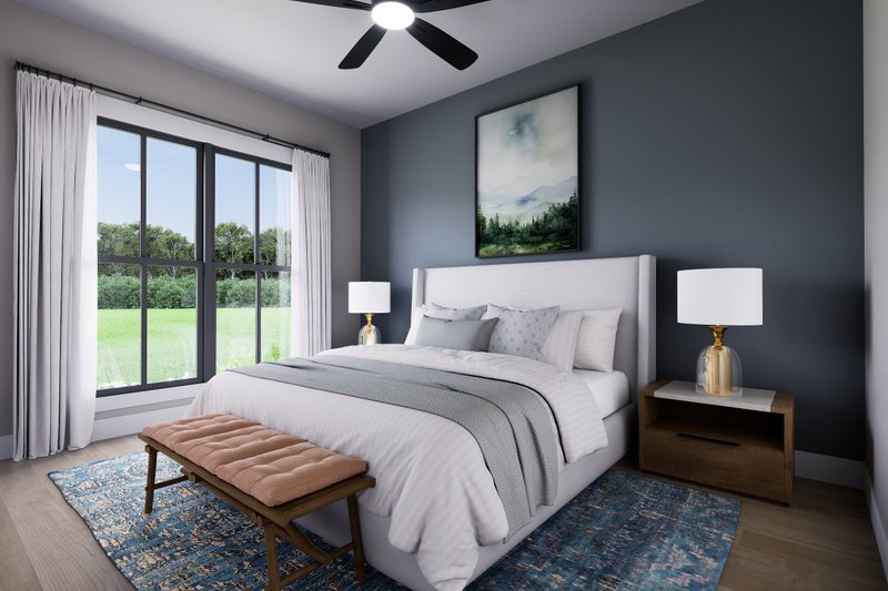 House Blueprint - Interior - Master Bedroom for Barndominium House Plan #430-394 - 2 bed, 2 bath