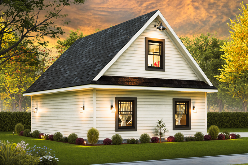 Home Plan - Exterior - Front Elevation 3 for Craftsman House Plan #54-661 - 1 bed, 1 bath