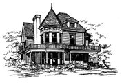 Victorian Style House Plan - 3 Beds 2.5 Baths 2400 Sq/Ft Plan #43-106 