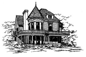 Victorian Exterior - Front Elevation Plan #43-106