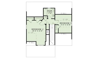 Floor Plan - Upper Floor for Craftsman House Plan #17-2450 - 3 bed, 2 bath