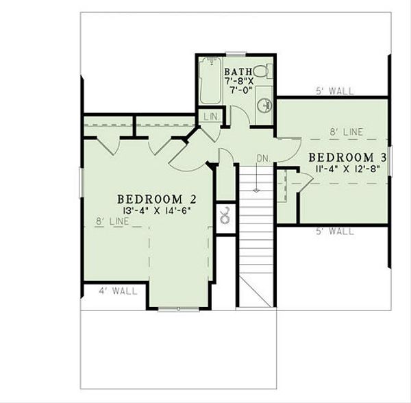 House Plan Design - Craftsman Floor Plan - Upper Floor Plan #17-2450