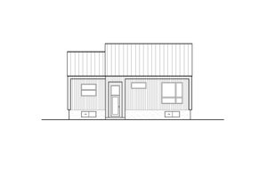 Exterior - Front Elevation 3 for Cabin House Plan #25-4965 - 2 bed, 1 bath