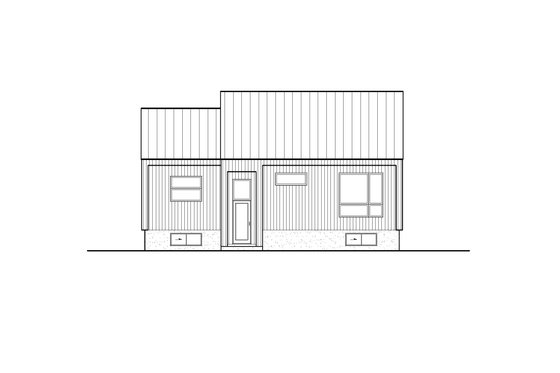 Exterior - Front Elevation 3 for Cabin House Plan #25-4965 - 2 bed, 1 bath