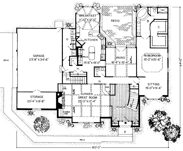 European Floor Plan - Main Floor Plan #312-212