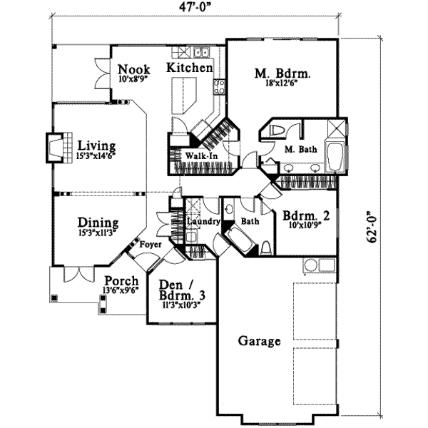 Modern Floor Plan - Main Floor Plan #78-207