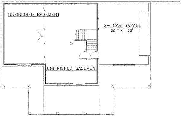 House Blueprint - Log Floor Plan - Lower Floor Plan #117-416
