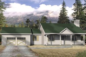 Ranch Exterior - Front Elevation Plan #22-506