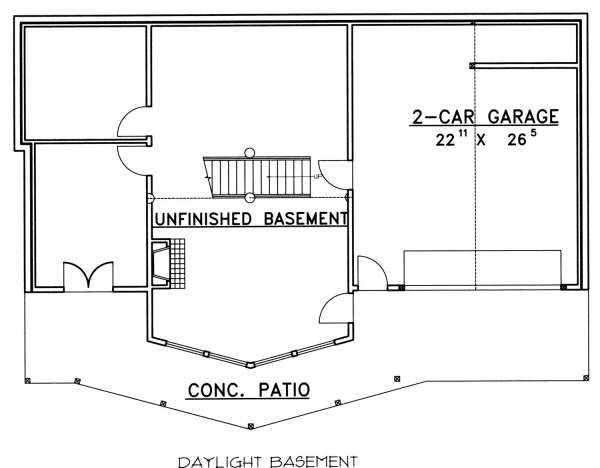 Home Plan - Bungalow Floor Plan - Lower Floor Plan #117-580