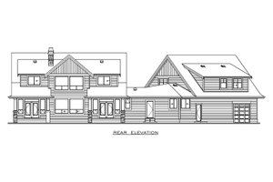 Exterior - Front Elevation 4 for Farmhouse House Plan #1100-24 - 4 bed, 2.5 bath