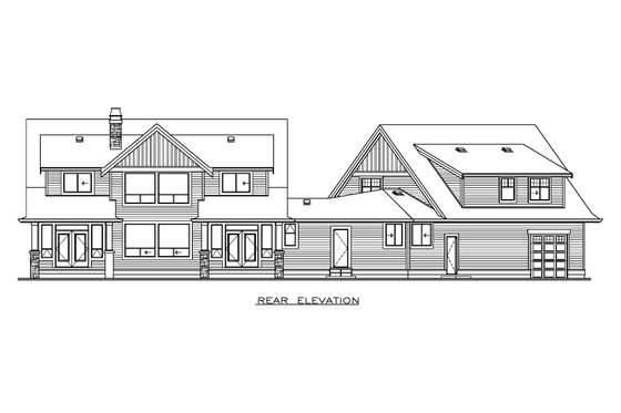 Exterior - Front Elevation 4 for Farmhouse House Plan #1100-24 - 4 bed, 2.5 bath