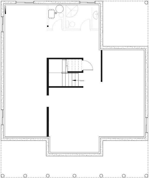 Floor Plan - Lower Floor for Farmhouse House Plan #23-826 - 4 bed, 2.5 bath