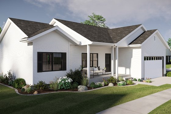 Exterior - Other Elevation for Traditional House Plan #455-729 - 3 bed, 2 bath