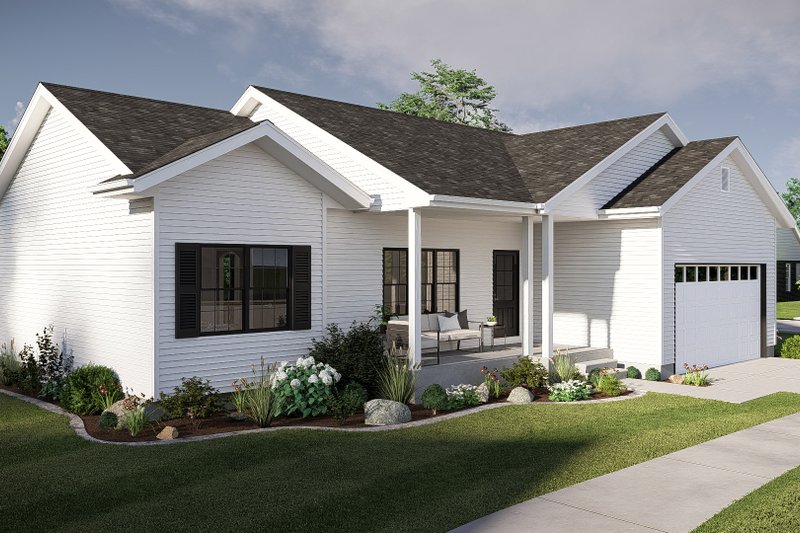 House Blueprint - Exterior - Other Elevation for Traditional House Plan #455-729 - 3 bed, 2 bath