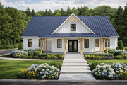 Farmhouse Style House Plan - 4 Beds 2.5 Baths 2576 Sq/Ft Plan #1111-30 Exterior 