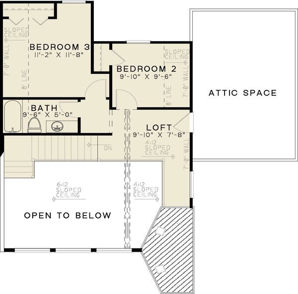 House Blueprint - Modern Floor Plan - Upper Floor Plan #923-399