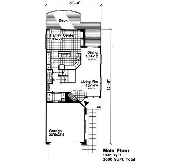 Architectural House Design - Traditional Floor Plan - Main Floor Plan #50-181