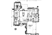 European Style House Plan - 4 Beds 3 Baths 2279 Sq/Ft Plan #310-247 