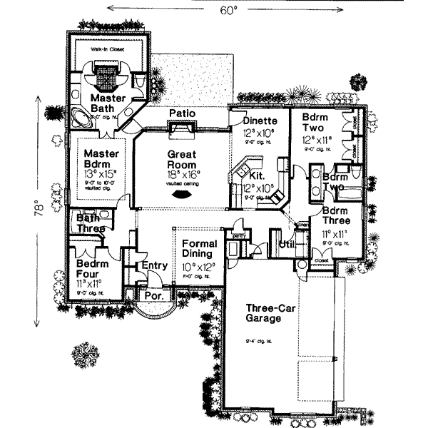 House Plan Design - European Floor Plan - Main Floor Plan #310-247