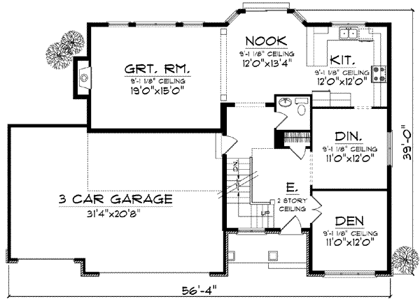 Dream House Plan - Traditional Floor Plan - Main Floor Plan #70-840
