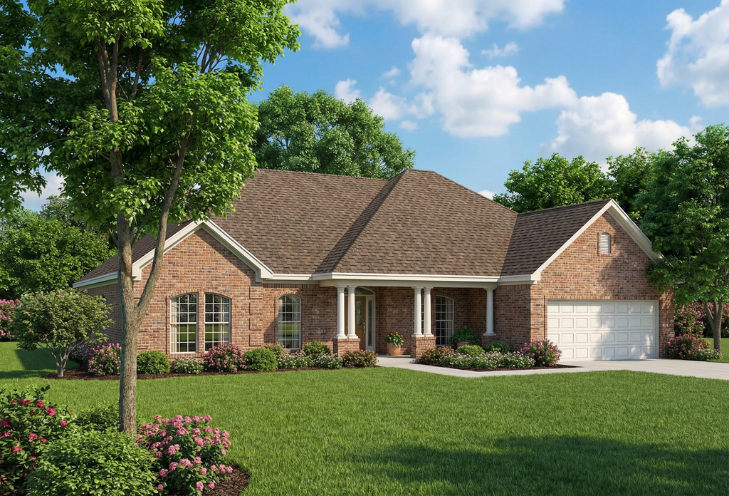 Exterior - Front Elevation 2 for Traditional House Plan #17-154 - 4 bed, 2 bath