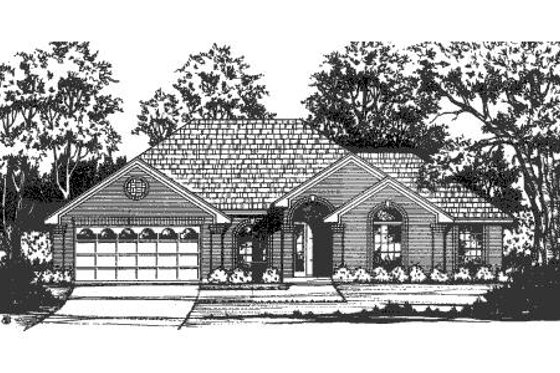 Exterior - Front Elevation for Traditional House Plan #40-414 - 4 bed, 2 bath