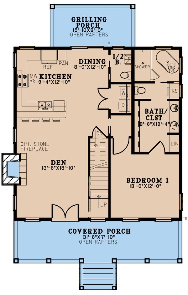 Country Floor Plan - Main Floor Plan #923-321