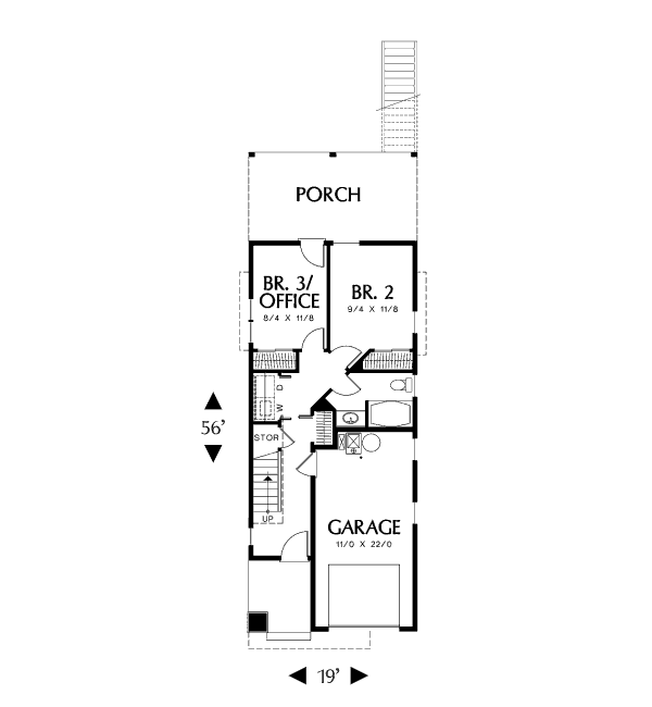 House Plan Design - Craftsman Floor Plan - Main Floor Plan #48-437