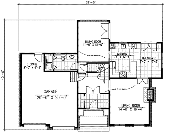 European Floor Plan - Main Floor Plan #138-169