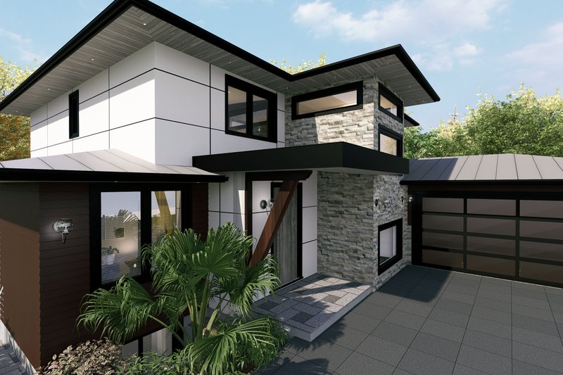 House Design - Exterior - Other Elevation for Contemporary House Plan #1101-6 - 3 bed, 3.5 bath