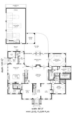 Floor Plan - Main Floor for Traditional House Plan #932-449 - 6 bed, 5 bath