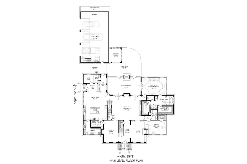 Architectural House Design - Floor Plan - Main Floor for Traditional House Plan #932-449 - 6 bed, 5 bath