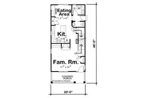 Floor Plan - Main Floor for European House Plan #20-2584 - 3 bed, 2.5 bath