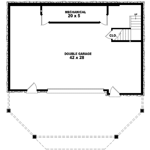 Country Floor Plan - Lower Floor Plan #81-692