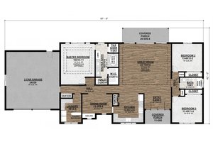 Floor Plan - Main Floor for Ranch House Plan #1077-4 - 3 bed, 2 bath