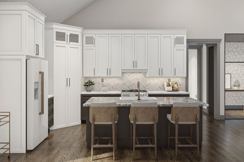 Architectural House Design - Interior - Kitchen 1 for Barndominium House Plan #455-531 - 3 bed, 2 bath