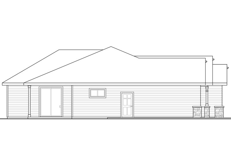Home Plan - Exterior - Other Elevation for Ranch House Plan #124-1044 - 3 bed, 2 bath