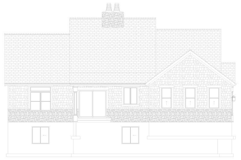 Dream House Plan - Exterior - Rear Elevation 3 for Cottage House Plan #1060-364 - 3 bed, 3.5 bath