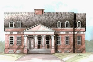Classical Exterior - Front Elevation Plan #119-284