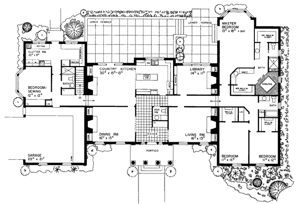 Home Plan - Colonial Floor Plan - Main Floor Plan #72-207