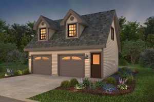 Exterior - Front Elevation 4 for Farmhouse House Plan #47-1081 - 1 bed, 1 bath